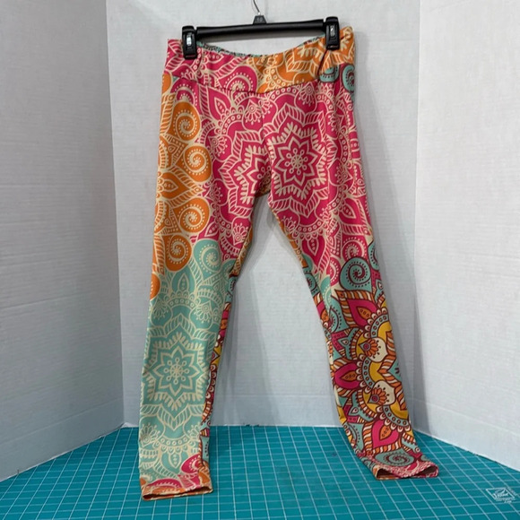 Electro Threads Mandala Leggings Pink, Teal and Orange in size XL - Picture 1 of 10